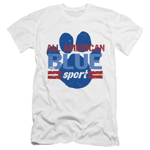 AN OFFCIALLY LICENSED BLUE’S CLUES (CLASSIC) ALL AMERICAN SPORT MEN'S PREMIUM SLIM FIT T-SHIRT WHITE