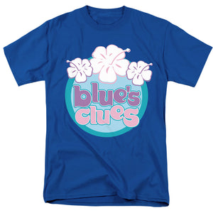 AN OFFCIALLY LICENSED BLUE’S CLUES (CLASSIC) HAWAIIAN FLOWERS MEN'S REGULAR FIT T-SHIRT ROYAL