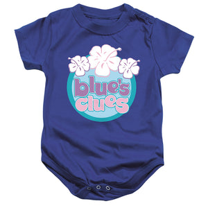 AN OFFCIALLY LICENSED BLUE’S CLUES (CLASSIC) HAWAIIAN FLOWERS BABY BODYSUIT ROYAL