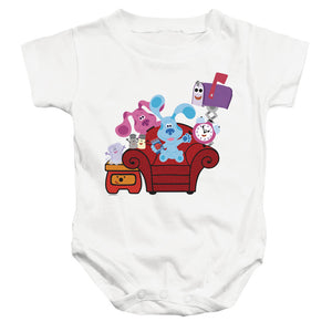 AN OFFCIALLY LICENSED BLUES CLUES & YOU FRIENDS FOREVER BABY BODYSUIT WHITE