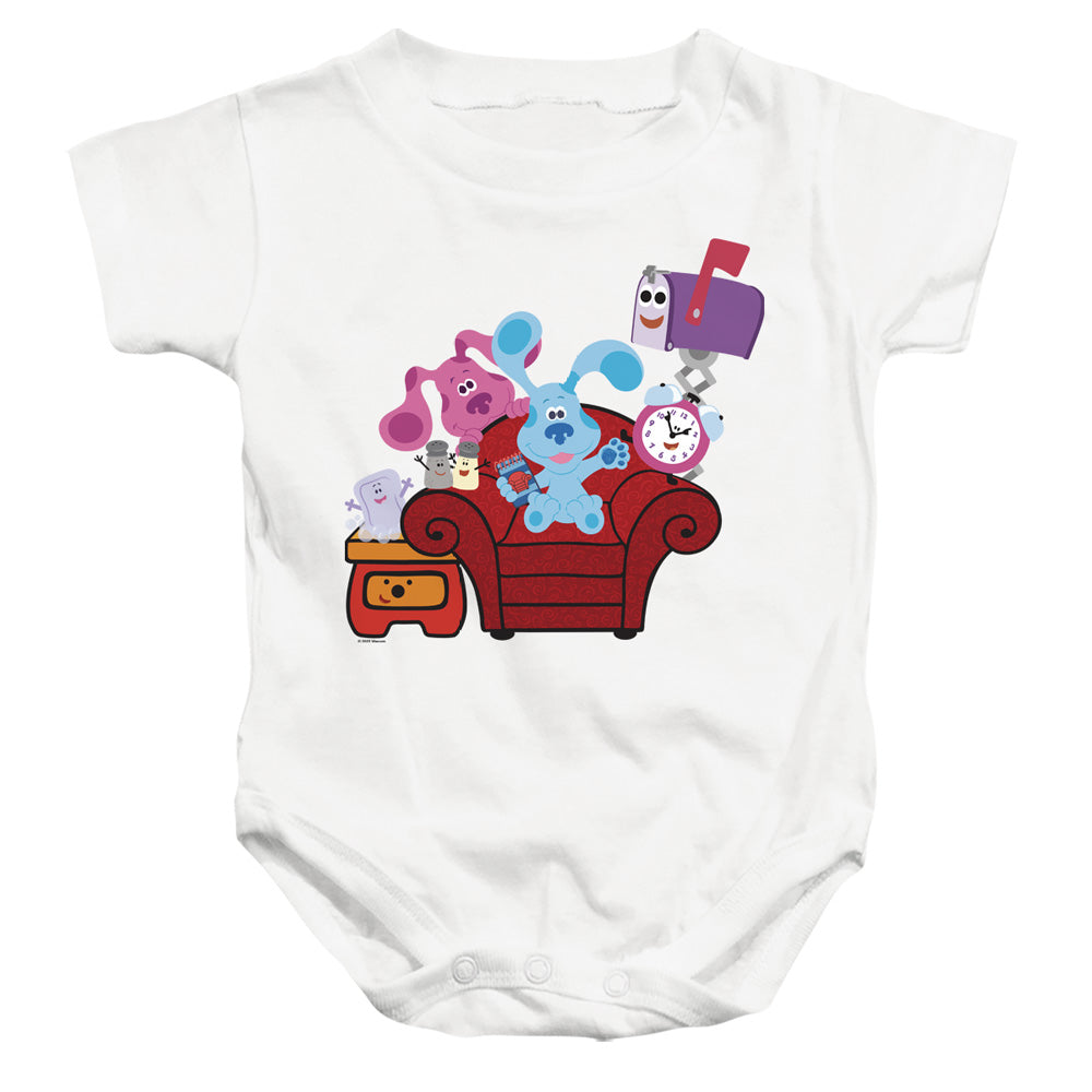 AN OFFCIALLY LICENSED BLUES CLUES & YOU FRIENDS FOREVER BABY BODYSUIT WHITE
