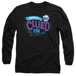AN OFFCIALLY LICENSED BLUES CLUES & YOU TOTALLY CLUED IN MEN'S LONG SLEEVE T-SHIRT BLACK