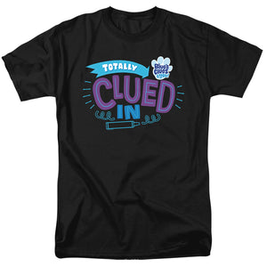 AN OFFCIALLY LICENSED BLUES CLUES & YOU TOTALLY CLUED IN MEN'S REGULAR FIT T-SHIRT BLACK