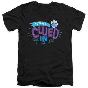 AN OFFCIALLY LICENSED BLUES CLUES & YOU TOTALLY CLUED IN MEN'S V-NECK T-SHIRT BLACK