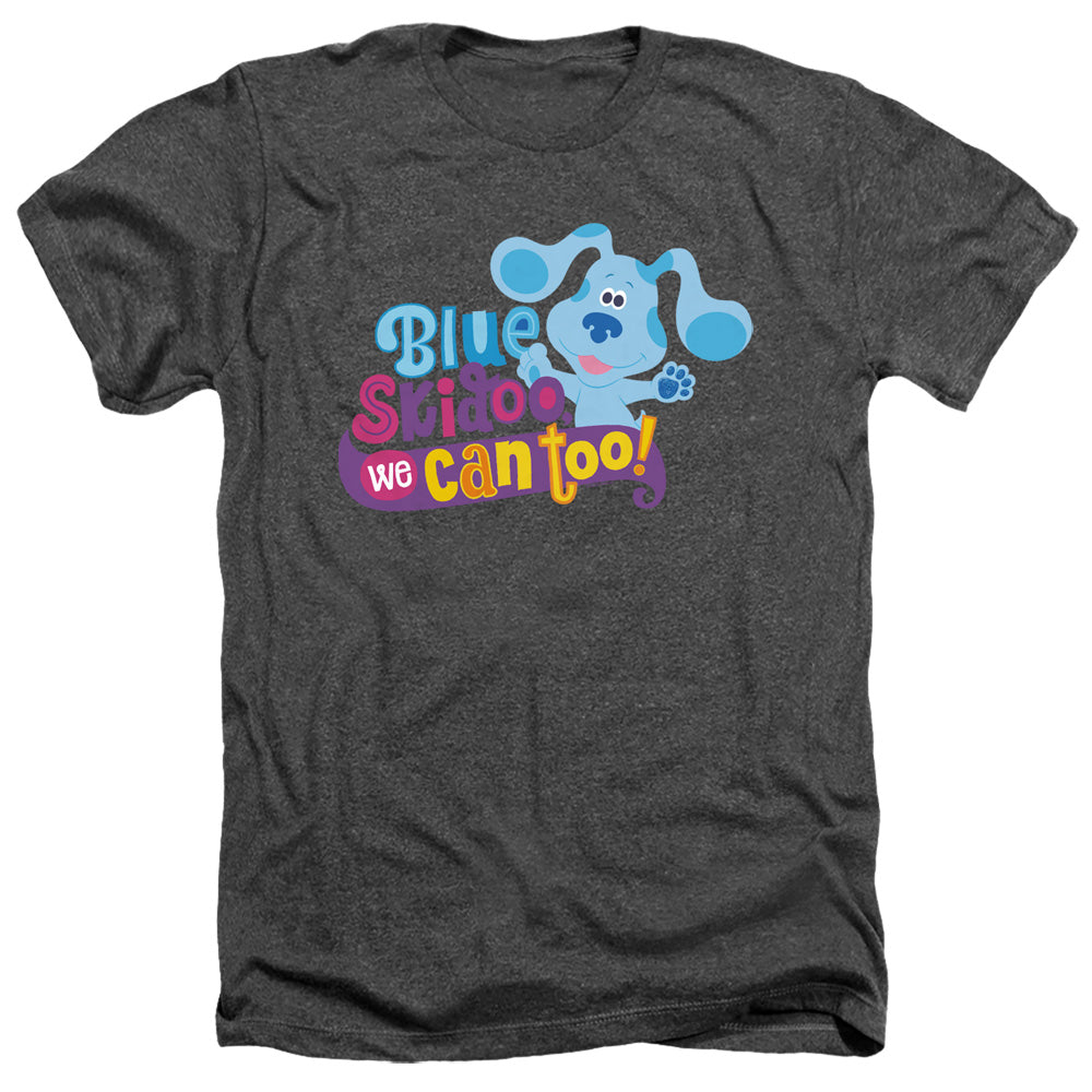 AN OFFCIALLY LICENSED BLUES CLUES & YOU WE CAN TOO! MEN'S HEATHER T-SHIRT CHARCOAL