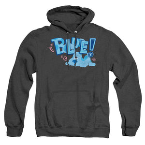 AN OFFCIALLY LICENSED BLUES CLUES & YOU PUPPY! ADULT UNISEX HEATHER PULLOVER HOODIE BLACK