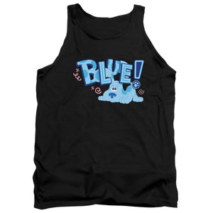 AN OFFCIALLY LICENSED BLUES CLUES & YOU PUPPY! ADULT UNISEX TANK TOP BLACK