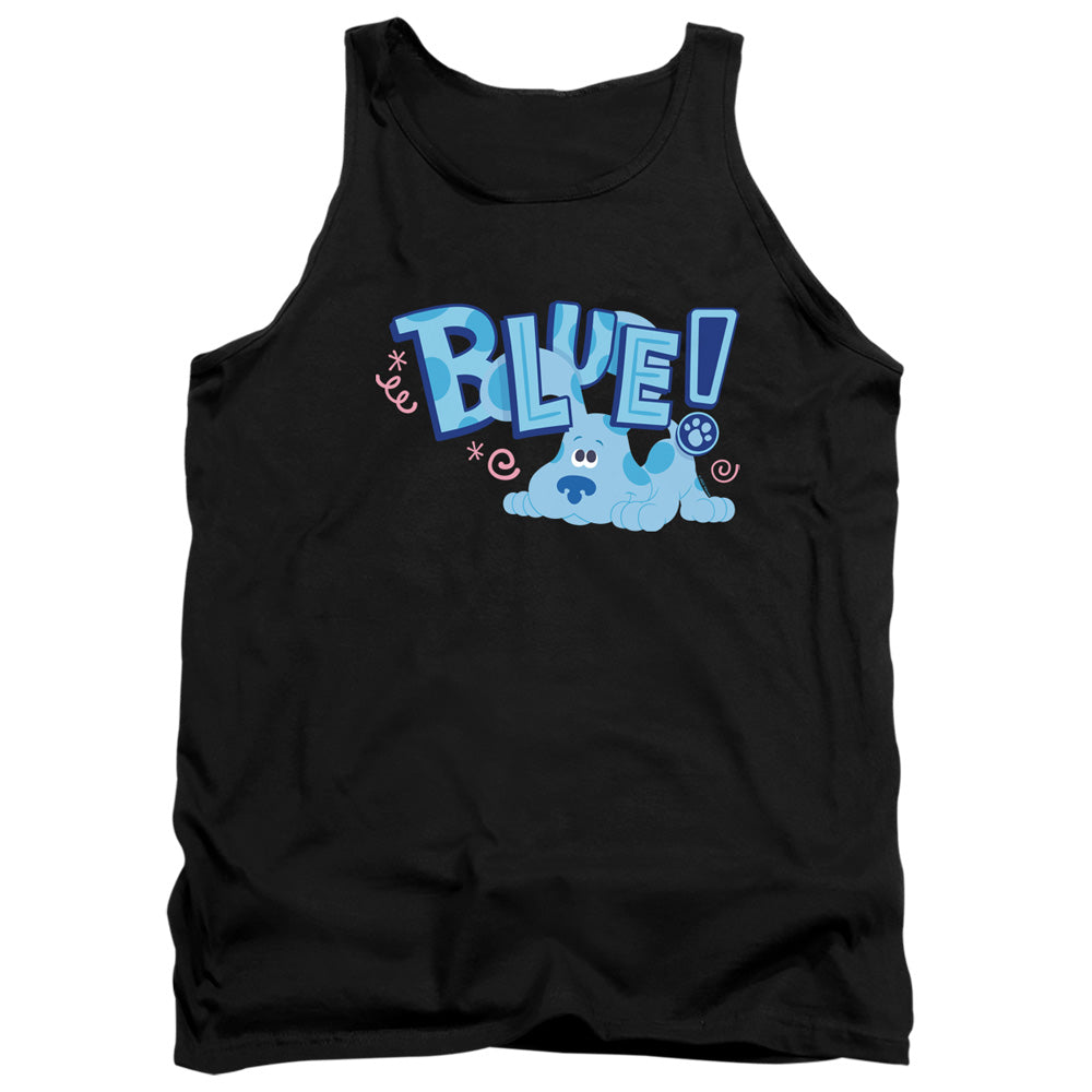 AN OFFCIALLY LICENSED BLUES CLUES & YOU PUPPY! ADULT UNISEX TANK TOP BLACK