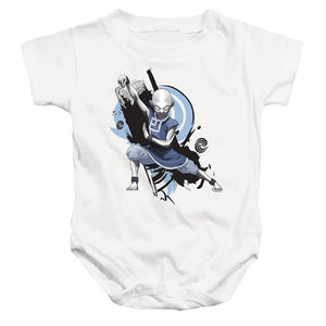 AN OFFCIALLY LICENSED AVATAR THE LAST AIRBENDER ENERGYBENDING AANG BABY BODYSUIT WHITE