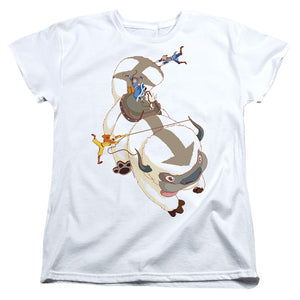 AN OFFCIALLY LICENSED AVATAR THE LAST AIRBENDER HANG ON APPA WOMEN'S REGULAR FIT T-SHIRT WHITE