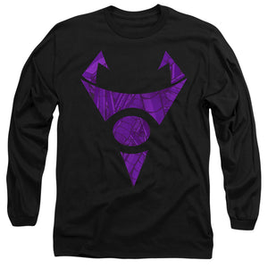 AN OFFCIALLY LICENSED INVADER ZIM IRKEN LOGO TUBED MEN'S LONG SLEEVE T-SHIRT BLACK