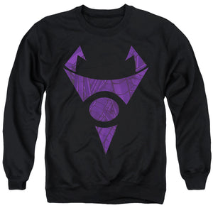 AN OFFCIALLY LICENSED INVADER ZIM IRKEN LOGO TUBED ADULT UNISEX CREWNECK SWEATSHIRT BLACK