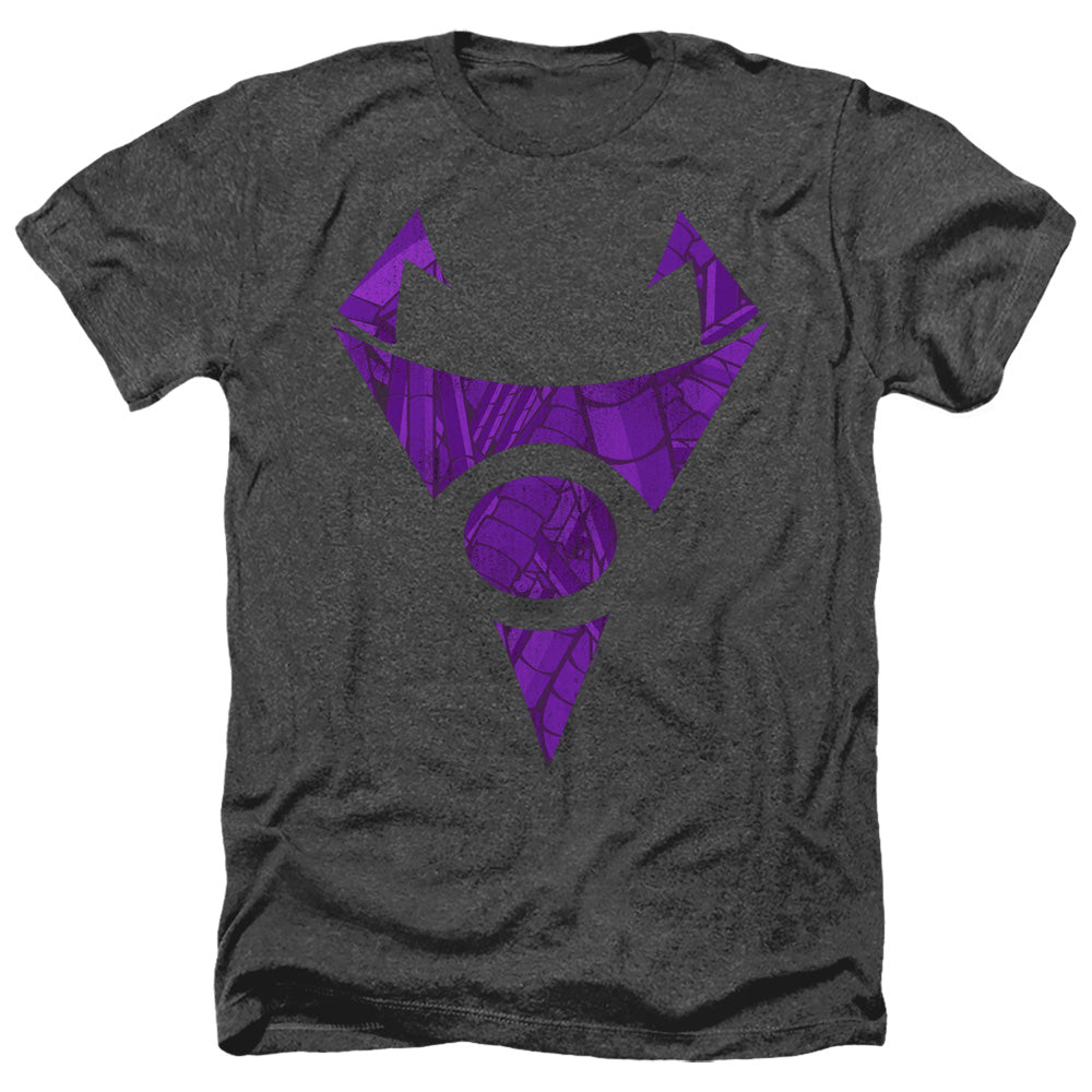 AN OFFCIALLY LICENSED INVADER ZIM IRKEN LOGO TUBED MEN'S HEATHER T-SHIRT CHARCOAL