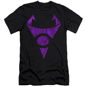 AN OFFCIALLY LICENSED INVADER ZIM IRKEN LOGO TUBED MEN'S PREMIUM SLIM FIT T-SHIRT BLACK