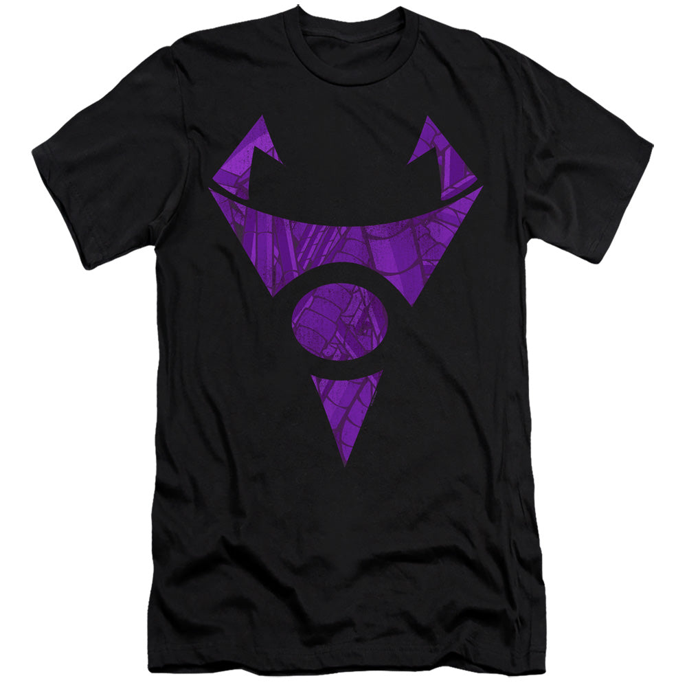 AN OFFCIALLY LICENSED INVADER ZIM IRKEN LOGO TUBED MEN'S PREMIUM SLIM FIT T-SHIRT BLACK