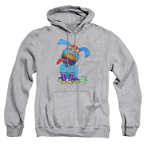 AN OFFCIALLY LICENSED JIMMY NEUTRON GODDARD NEON ADULT UNISEX PULLOVER HOODIE ATHLETIC HEATHER