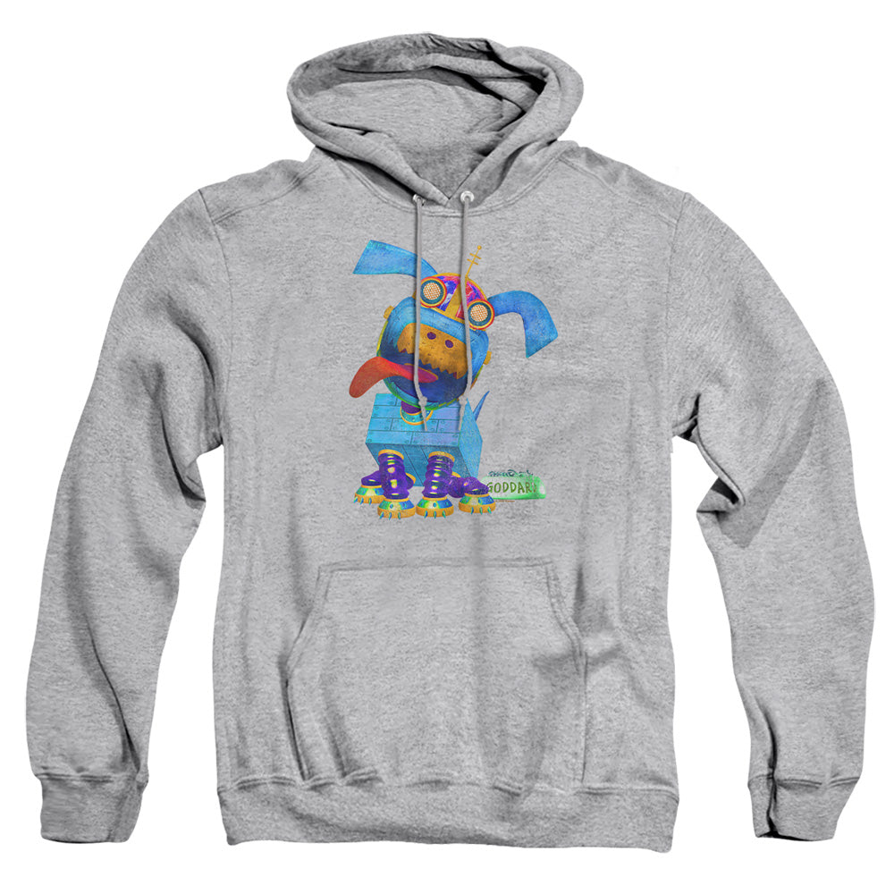 AN OFFCIALLY LICENSED JIMMY NEUTRON GODDARD NEON ADULT UNISEX PULLOVER HOODIE ATHLETIC HEATHER