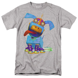 AN OFFCIALLY LICENSED JIMMY NEUTRON GODDARD NEON MEN'S REGULAR FIT T-SHIRT ATHLETIC HEATHER