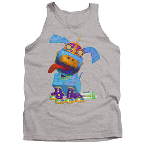 AN OFFCIALLY LICENSED JIMMY NEUTRON GODDARD NEON ADULT UNISEX TANK TOP ATHLETIC HEATHER