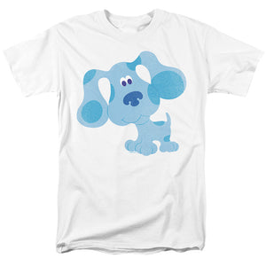 AN OFFCIALLY LICENSED BLUE'S CLUES CLASSIC HAPPY BLUE'S CLUES MEN'S REGULAR FIT T-SHIRT WHITE