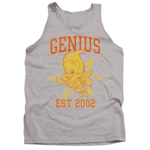 AN OFFCIALLY LICENSED JIMMY NEUTRON GENIUS COLLEGIATE ADULT UNISEX TANK TOP ATHLETIC HEATHER