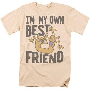AN OFFCIALLY LICENSED CATDOG MY OWN BEST FRIEND MEN'S REGULAR FIT T-SHIRT LIGHT BLUE