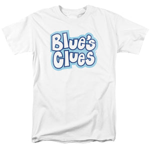 AN OFFCIALLY LICENSED BLUES CLUES BLUE'S CLUES VINTAGE LOGO MEN'S REGULAR FIT T-SHIRT WHITE