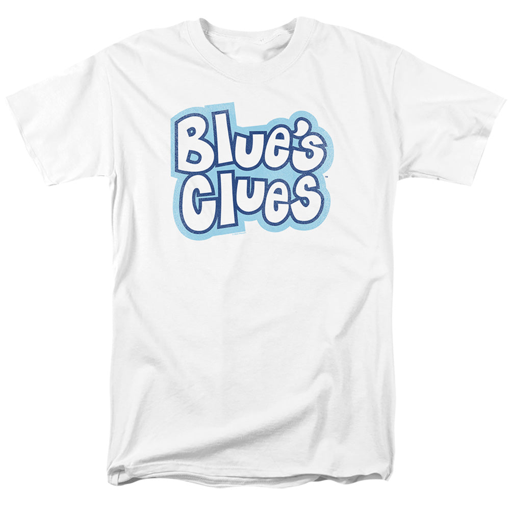 AN OFFCIALLY LICENSED BLUES CLUES BLUE'S CLUES VINTAGE LOGO MEN'S REGULAR FIT T-SHIRT WHITE