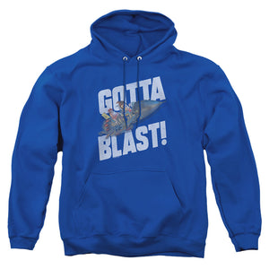 AN OFFCIALLY LICENSED JIMMY NEUTRON JIMMY NEUTRON GOTTA BLAST ADULT UNISEX PULLOVER HOODIE ROYAL