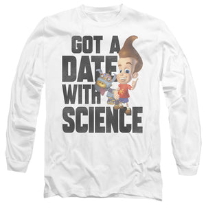 AN OFFCIALLY LICENSED JIMMY NEUTRON JIMMY NEUTRON SCIENCE MEN'S LONG SLEEVE T-SHIRT WHITE