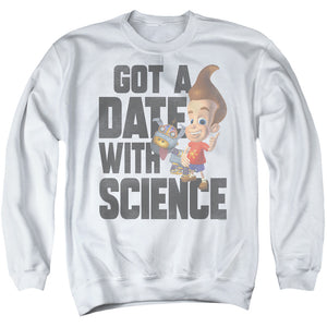 AN OFFCIALLY LICENSED JIMMY NEUTRON JIMMY NEUTRON SCIENCE ADULT UNISEX CREWNECK SWEATSHIRT WHITE