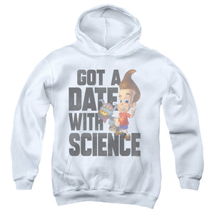 AN OFFCIALLY LICENSED JIMMY NEUTRON JIMMY NEUTRON SCIENCE YOUTH HOODIE WHITE