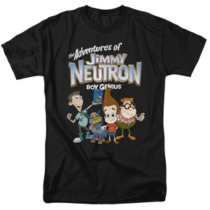 AN OFFCIALLY LICENSED JIMMY NEUTRON GROUP MEN'S REGULAR FIT T-SHIRT BLACK
