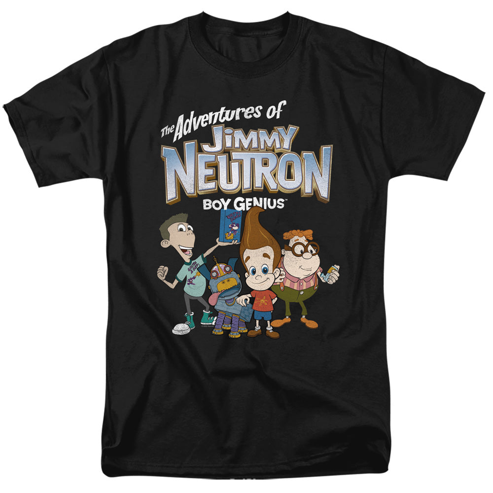 AN OFFCIALLY LICENSED JIMMY NEUTRON GROUP MEN'S REGULAR FIT T-SHIRT BLACK