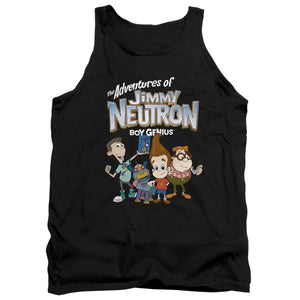 AN OFFCIALLY LICENSED JIMMY NEUTRON GROUP ADULT UNISEX TANK TOP BLACK