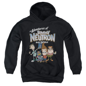AN OFFCIALLY LICENSED JIMMY NEUTRON GROUP YOUTH HOODIE BLACK