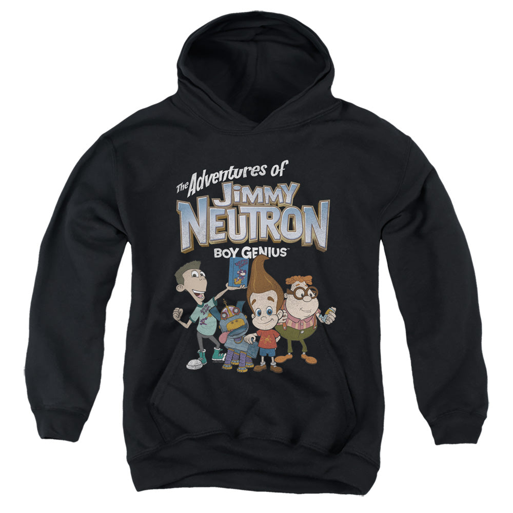 AN OFFCIALLY LICENSED JIMMY NEUTRON GROUP YOUTH HOODIE BLACK
