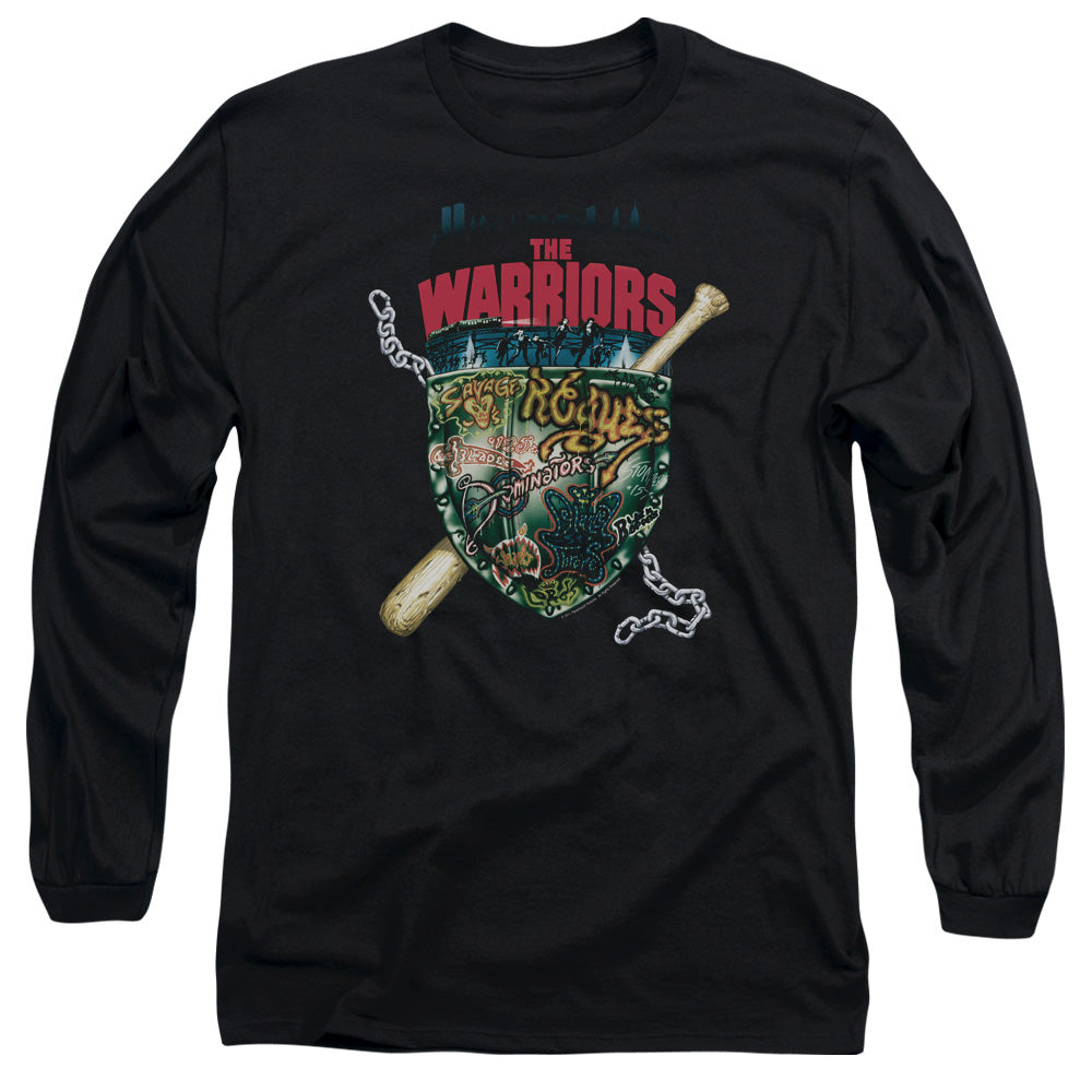 Warriors Shield Licensed Adult Unisex Long Sleeve T-Shirt LG