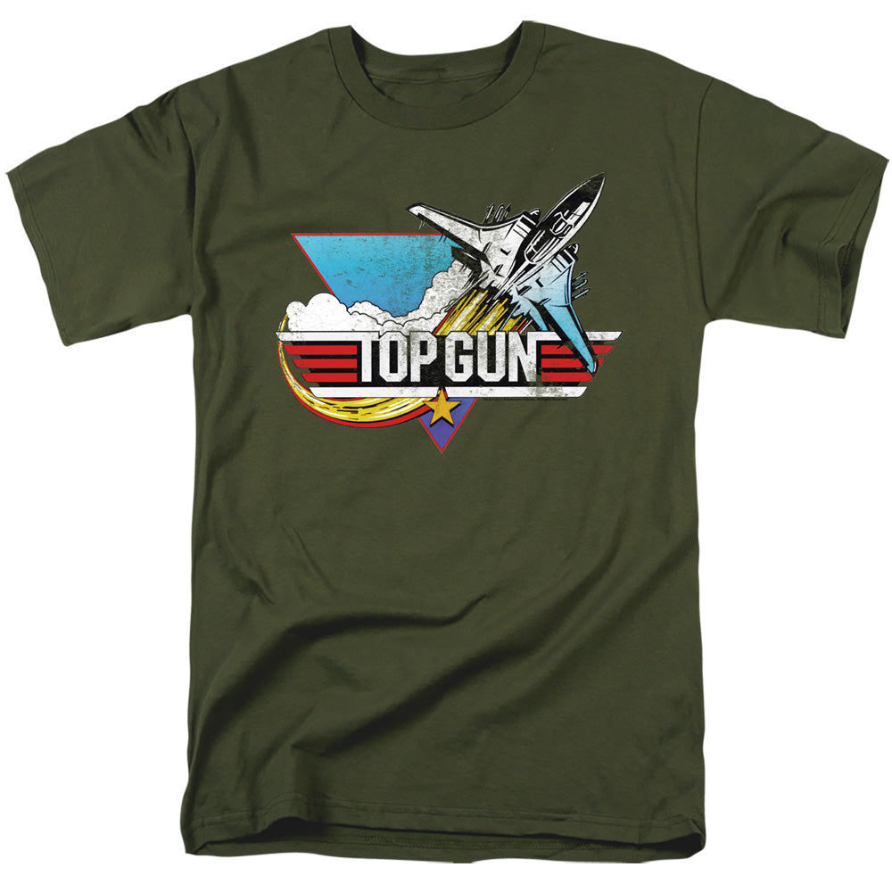 Top Gun Distressed Logo Licensed Adult Unisex T-Shirt Regular Fit Tee SM-3X