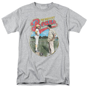 AN OFFCIALLY LICENSED BAD NEWS BEARS VINTAGE MEN'S REGULAR FIT T-SHIRT ATHLETIC HEATHER