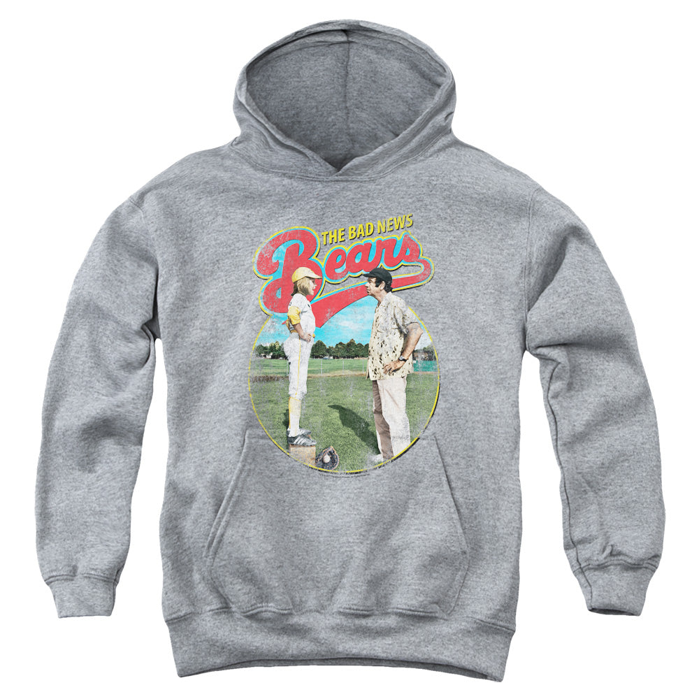 AN OFFCIALLY LICENSED BAD NEWS BEARS VINTAGE YOUTH HOODIE ATHLETIC HEATHER