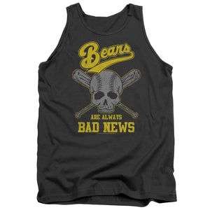 AN OFFCIALLY LICENSED BAD NEWS BEARS ALWAYS BAD NEWS ADULT UNISEX TANK TOP CHARCOAL
