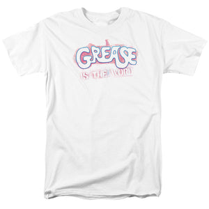 AN OFFCIALLY LICENSED GREASE GREASE IS THE WORD MEN'S REGULAR FIT T-SHIRT WHITE