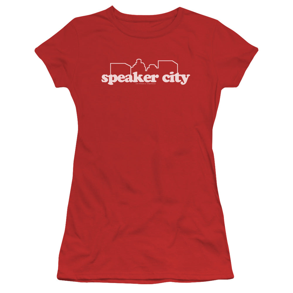 Old School Speaker City Logo Licensed Women's T-Shirt Juniors SM