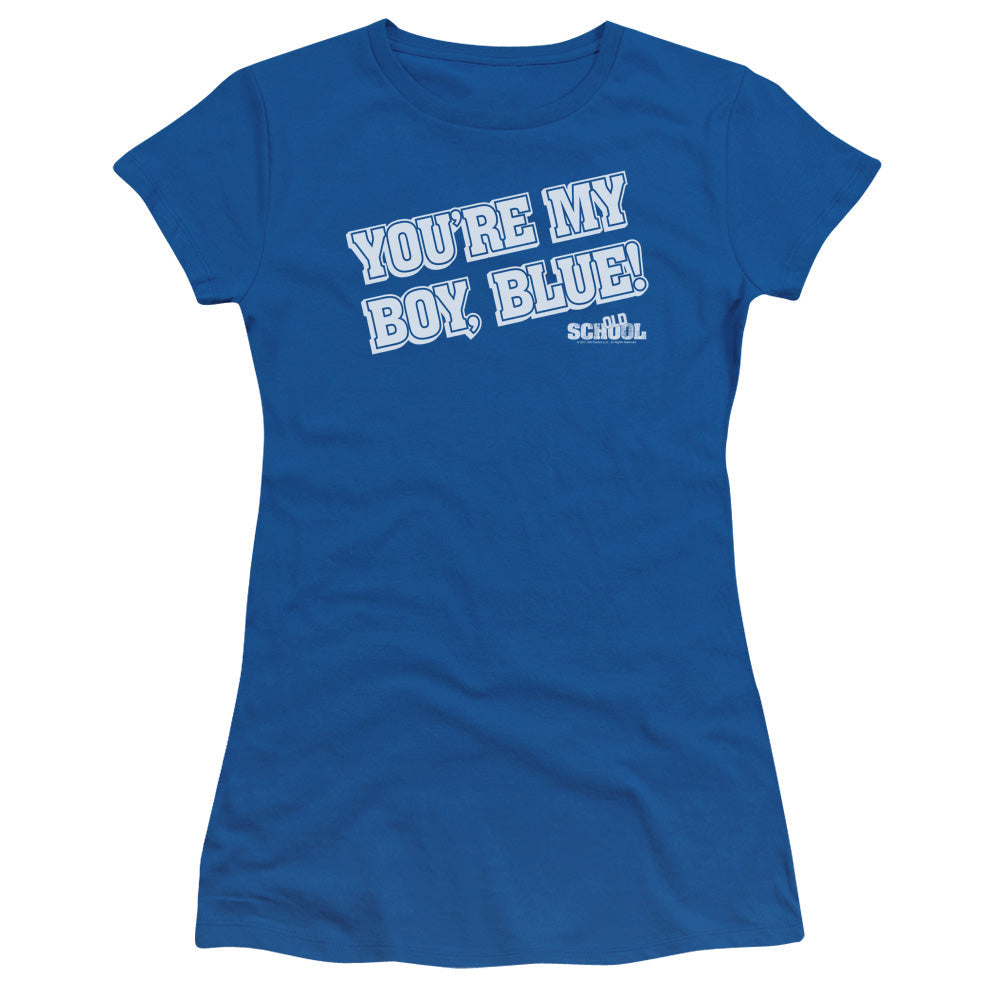 Old School My Boy Blue Licensed Women's T-Shirt Juniors LG