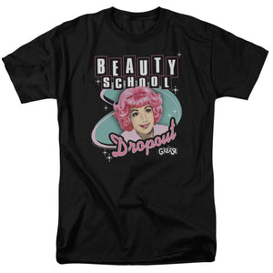 AN OFFCIALLY LICENSED GREASE BEAUTY SCHOOL DROPOUT MEN'S REGULAR FIT T-SHIRT BLACK