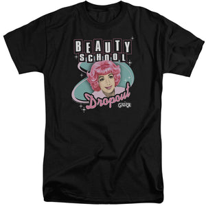 AN OFFCIALLY LICENSED GREASE BEAUTY SCHOOL DROPOUT MEN'S TALL FIT T-SHIRT BLACK