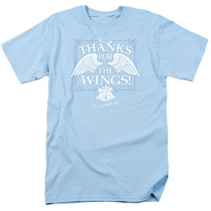 AN OFFCIALLY LICENSED ITS A WONDERFUL LIFE DEAR GEORGE MEN'S REGULAR FIT T-SHIRT LIGHT BLUE