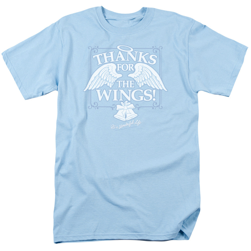 AN OFFCIALLY LICENSED ITS A WONDERFUL LIFE DEAR GEORGE MEN'S REGULAR FIT T-SHIRT LIGHT BLUE