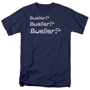 AN OFFCIALLY LICENSED FERRIS BUELLER BUELLER? MEN'S REGULAR FIT T-SHIRT NAVY
